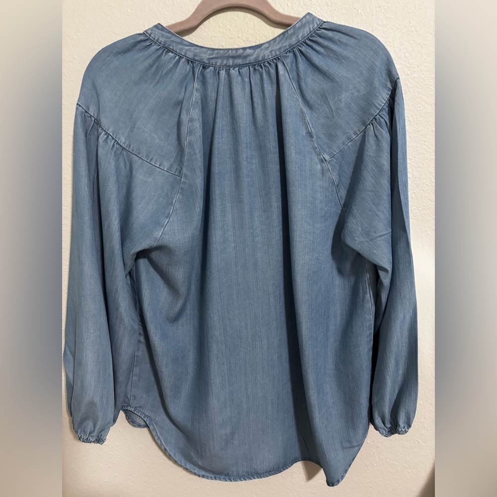 Hester & Orchard women’s denim 3/4 button up - Picture 2 of 5